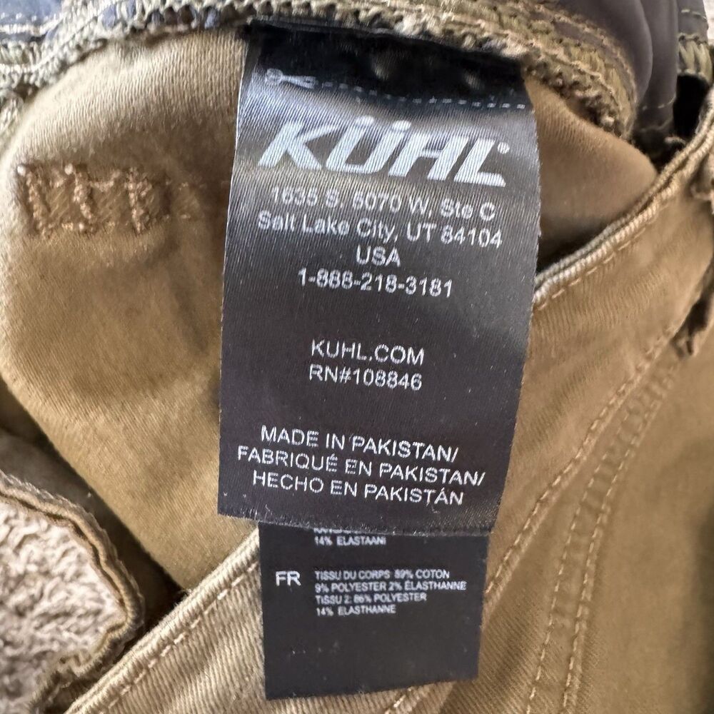 Kuhl Kontour Skinny Jeans Olive Green Women's 4 Reg Hiking Outdoors Tie Waist - Picture 5 of 13